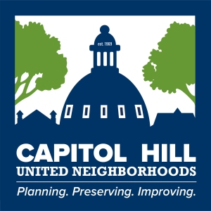 Logo for Capitol Hill United Neighbors neighborhood association.